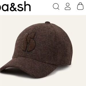 ba&sh Tweed Baseball Cap in Brown and Black